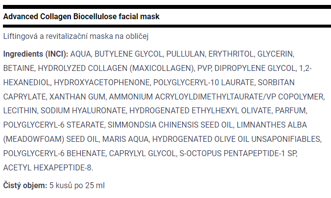 Advanced Collagen Biocellulose